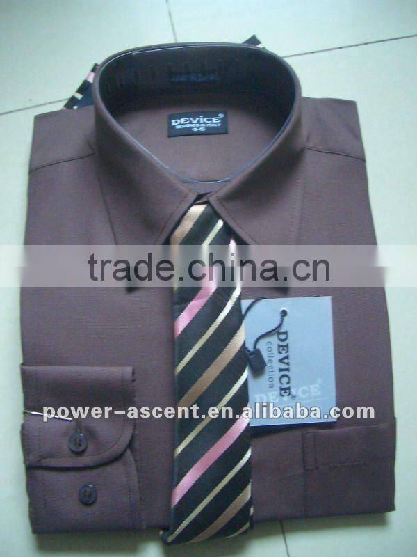 CHILDS FORMAL BROWN LONG SLEEVE SHIRT