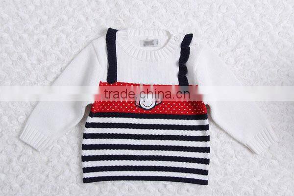 Baby girls stripe knitted pullover sweater