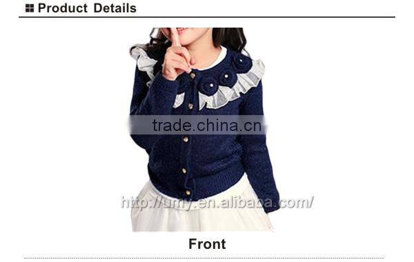 Hand knitted girls cardigan