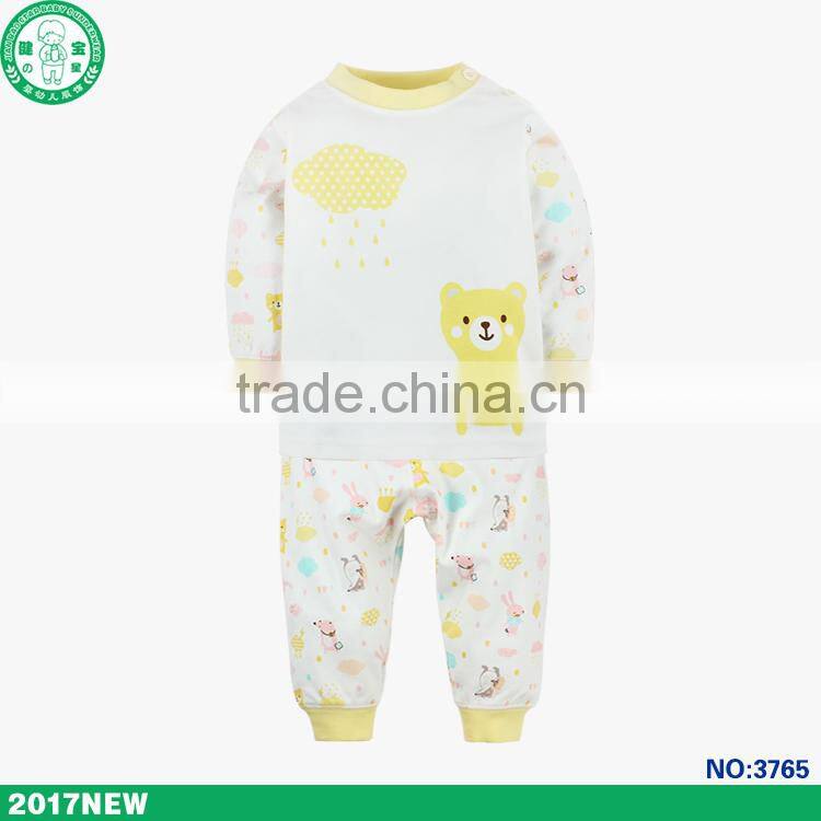 Wholesale pretty cute cotton knitted children clothing with 2 pcs sets china baby wear