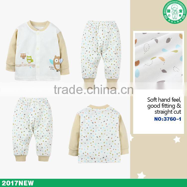 Wholesale unique design long sleeve spring baby wear set children clothing set with high quality