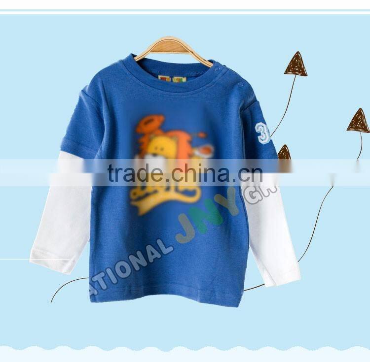 Leisure cotton blue and white long sleeve baby boy shirt