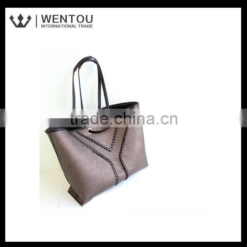 New Designs Fashionable Plain Two-sided Tote Bag