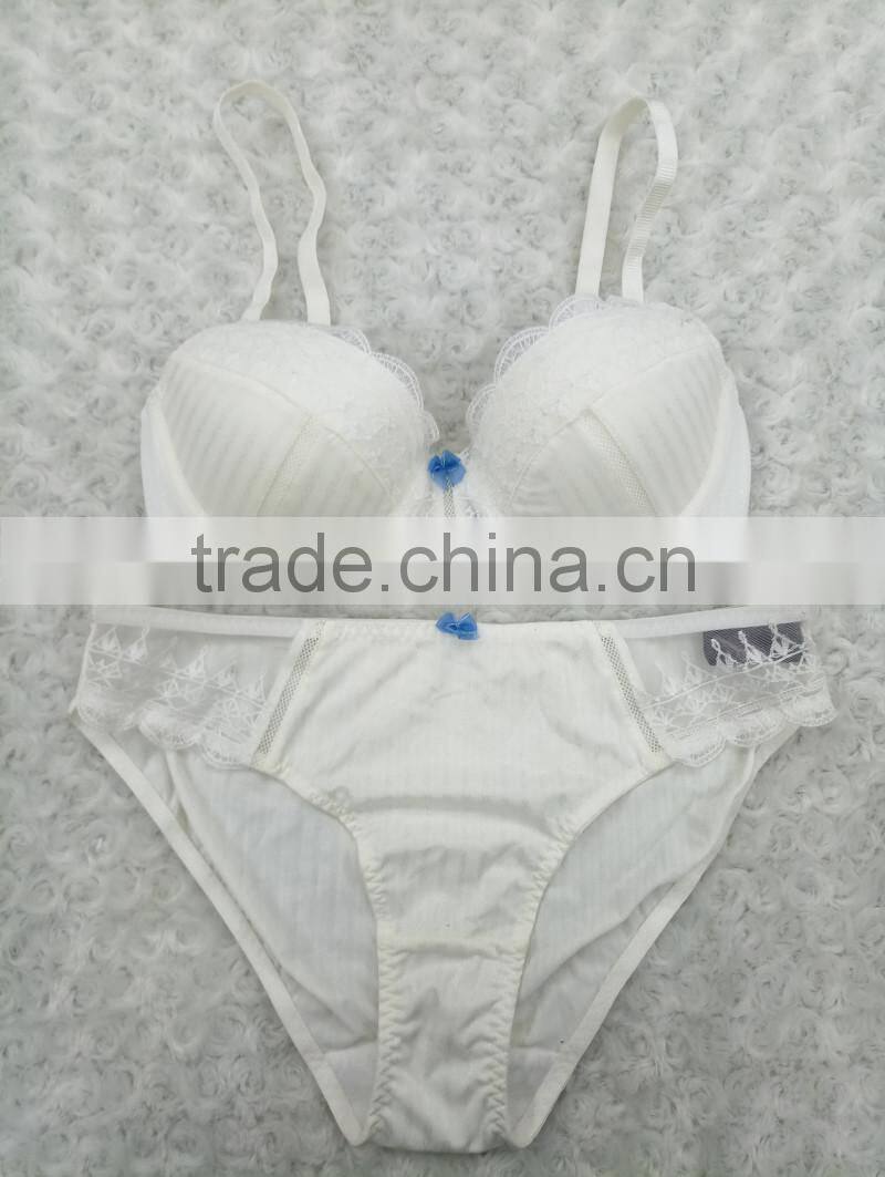Comfortable Latest Design Embroidered Lace Bra Panty Set