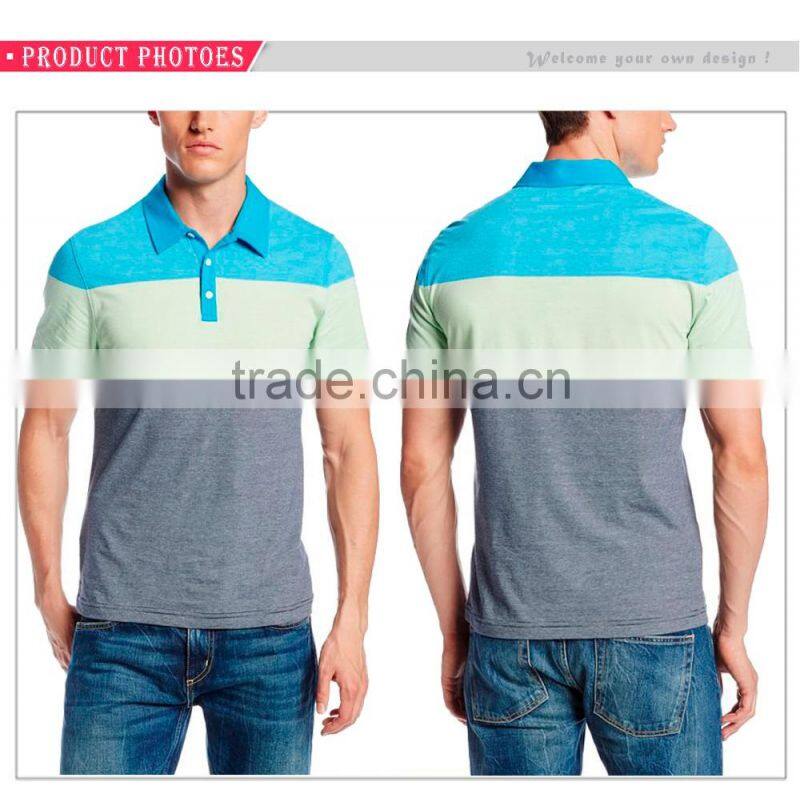 latest designs White Orange Black Striped Collar Tee Polo T-shirt for men