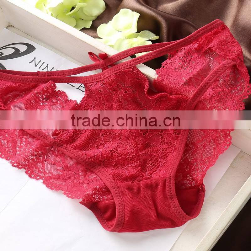 Hot sale black with red color ladies sexy net bra sets sexy bra panty set