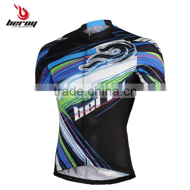 BEROY Hot Reflective Trim Land Bike Wear, Custom Short Sleeve Mountain Cycling Clothing