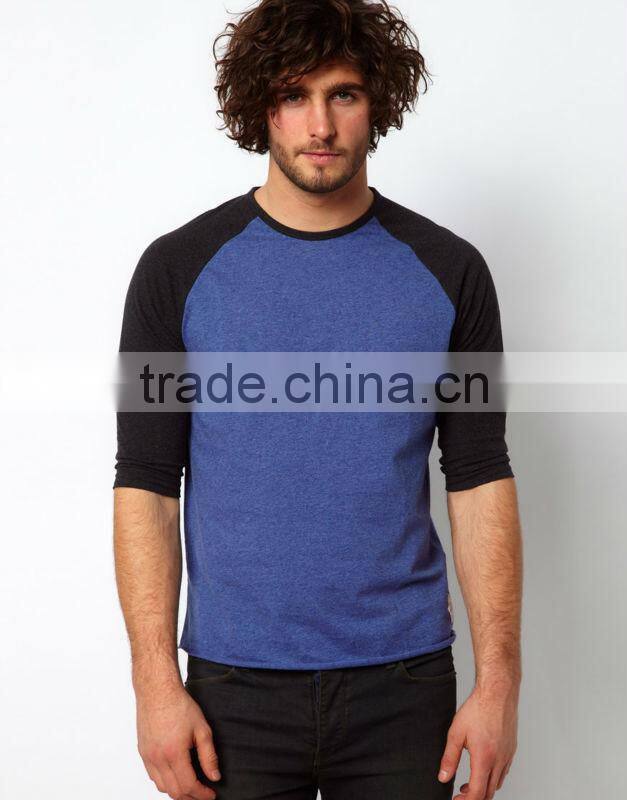 Contrast Sleeves Baseball Tee Shirt