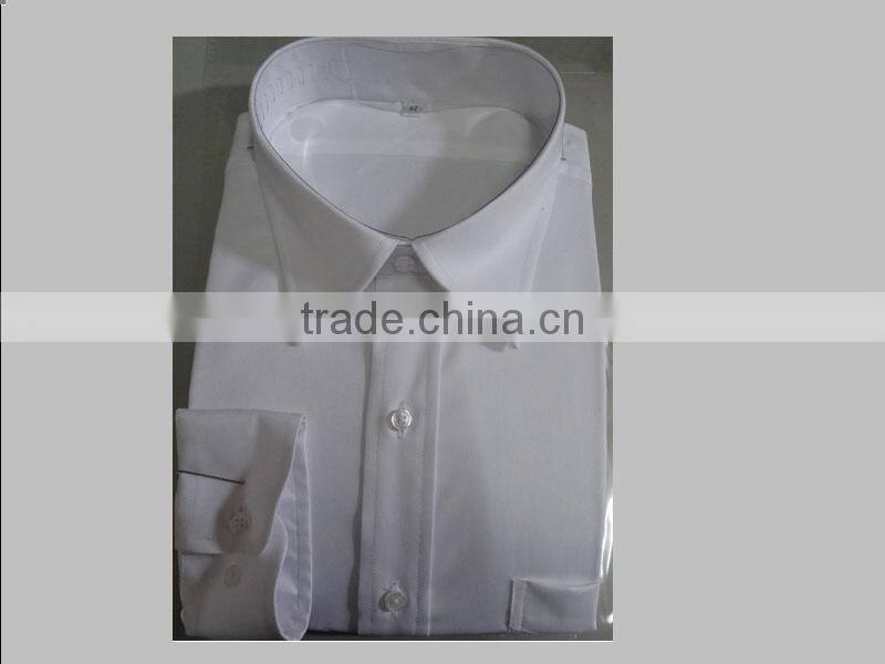 100% cotton white men dress shirts with a pocket
