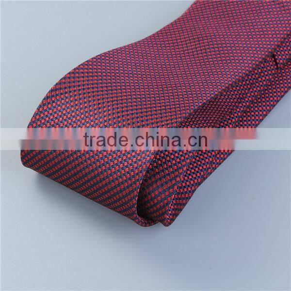 Polyester Necktie Purplish Red Stripe Men'S Polyester Neck Tie