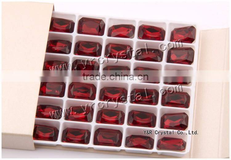 4627 Octagon Crystal 10*14mm Siam Color Stones Beads Rhinestone Decoration