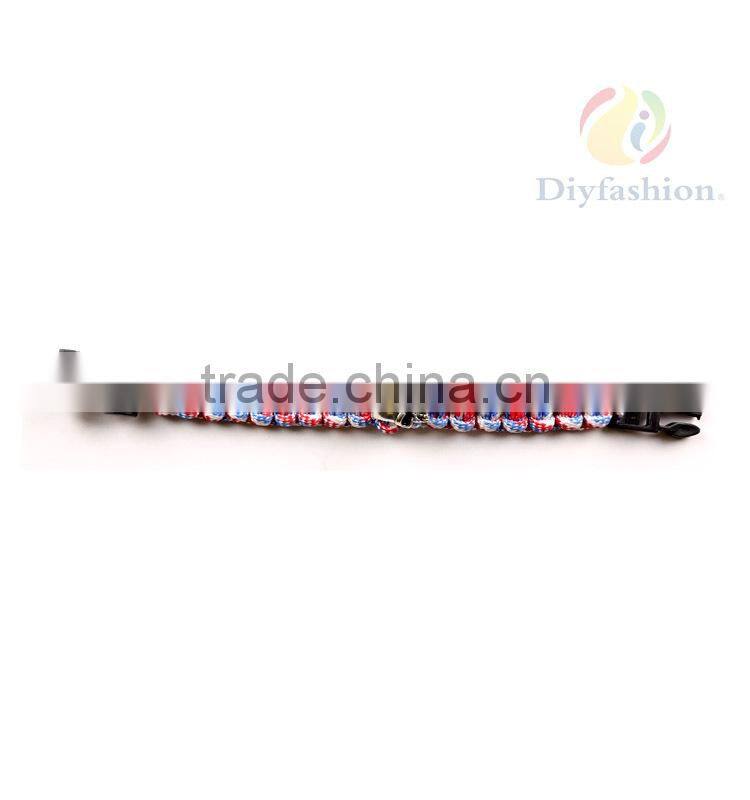 China Supplier Adjustable Stainless Custom In Paracord Bracelet PC6017-5