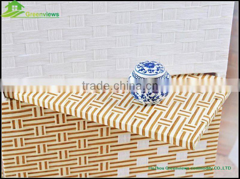 Folding paper rope wooden frame screen Canvas Printed Paper rope style room divider screen GVSD002