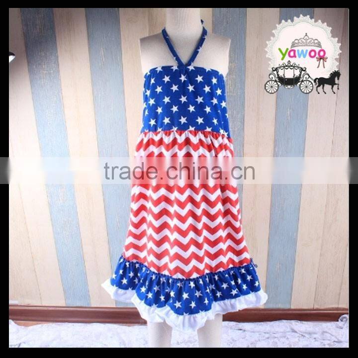 Neck design 4th of july dress girls summer dresses latest children frocks designs baby girls party wear dress