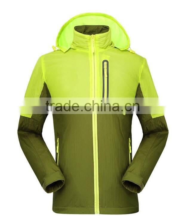 2016 Custom Fleece Lined Shiny Mens Nylon Windbreaker Jackets