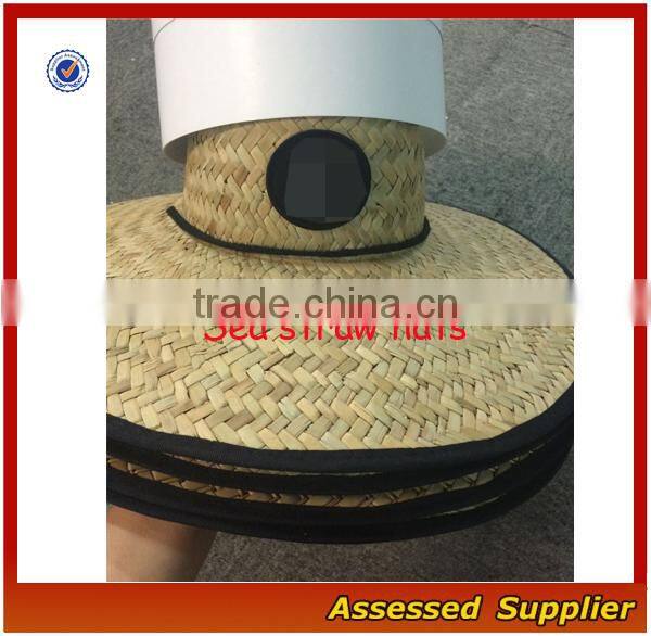 SPF 50+/ Protect You Better! Thicker quality custom straw hat outdoor surf straw sun hat wholeasle for free sample