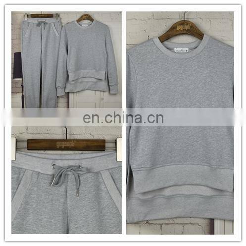 Hotsale Woman Clothing Casual Tracksuit Womens Tracksuits Crewneck Sweatshirt 2Pcs Split Sportswear Set