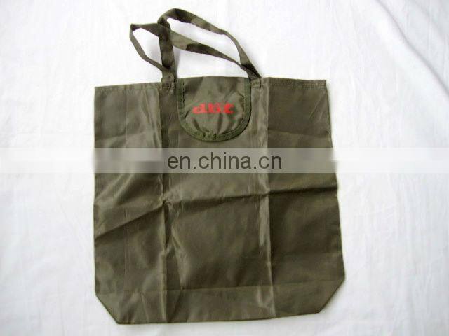 Custom made red non woven shopping bag words print handled bag
