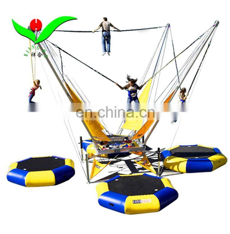 Cheerleading outdoor trampoline park jumping games bungee jumping trampoline