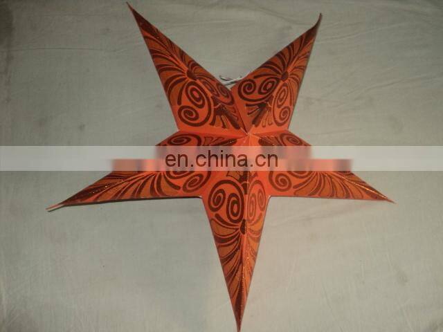 NEW GLITTER PRINTED PAPER STAR LANTERNS from india