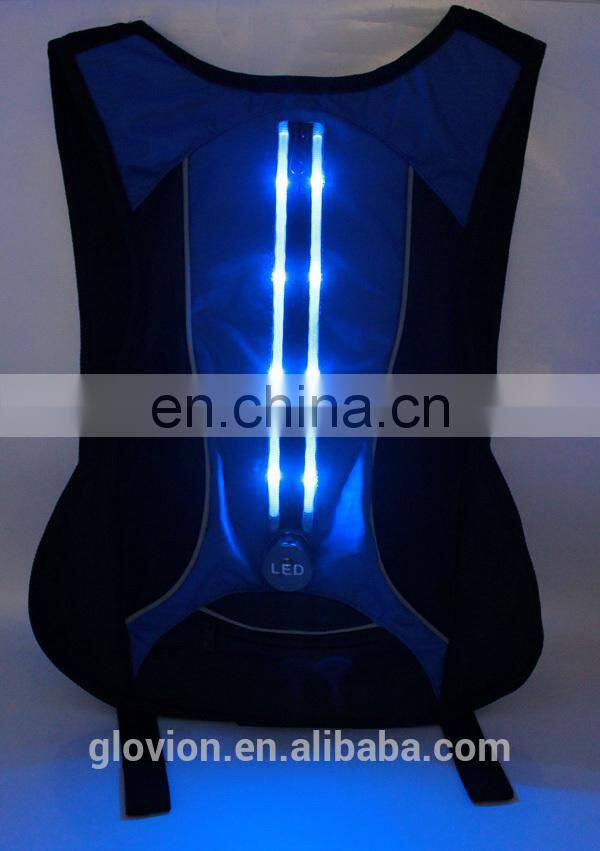 New design USB led light backpack for knight