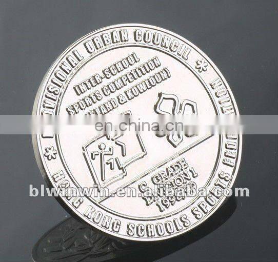 US military coins plated shiny gold with rope border