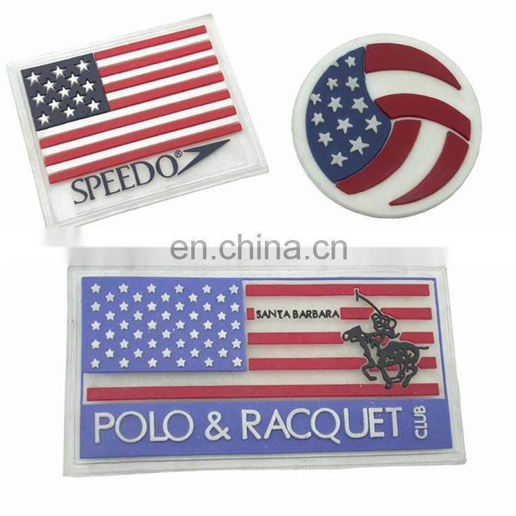 Round OEM clothing pvc rubber badge label