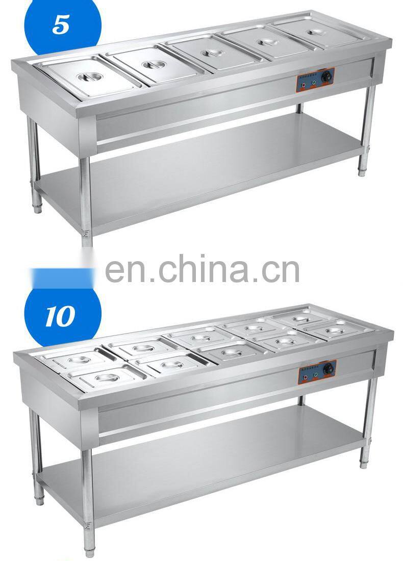 Table counter soup warmer pan/food warmer/chafing dish warmer display for restaurant