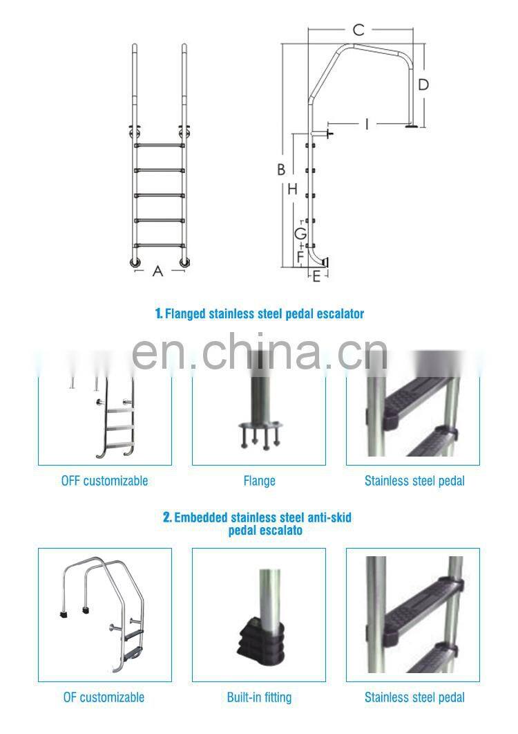 Private Label Stainless Steel Swimming Pool Ladder