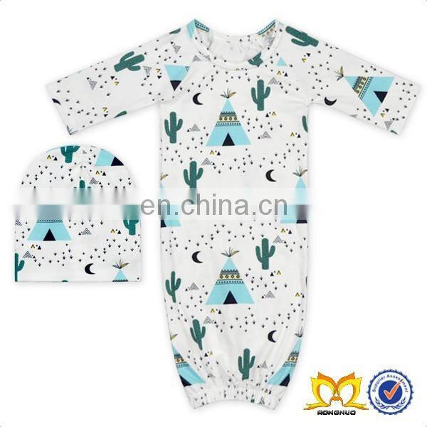 Toddler Adorable Many Colors Printed Wholesale Newborn Sleeping Bag Clothes Stylish Baby Girls Sleeping Gown