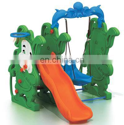 Small funny kids plastic swings slide