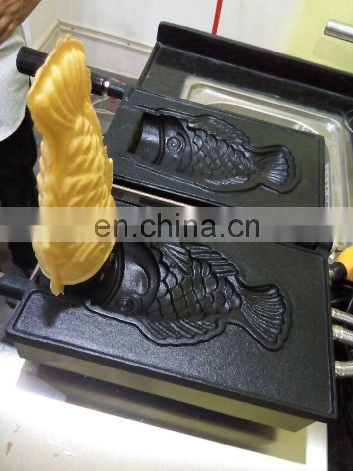 2018 hot selling High Quality digital commercial Ice cream taiyaki machine fish shape open mouth taiyaki fish waffle maker