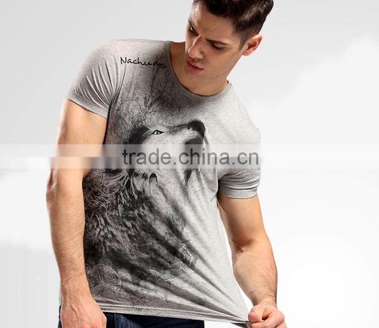 Men's animal printed 3d t-shirt manufacturer from China