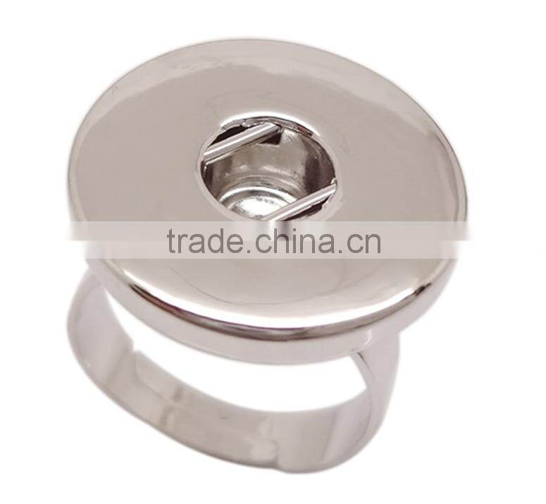 Fashion alloy finger ring snap button jewelry