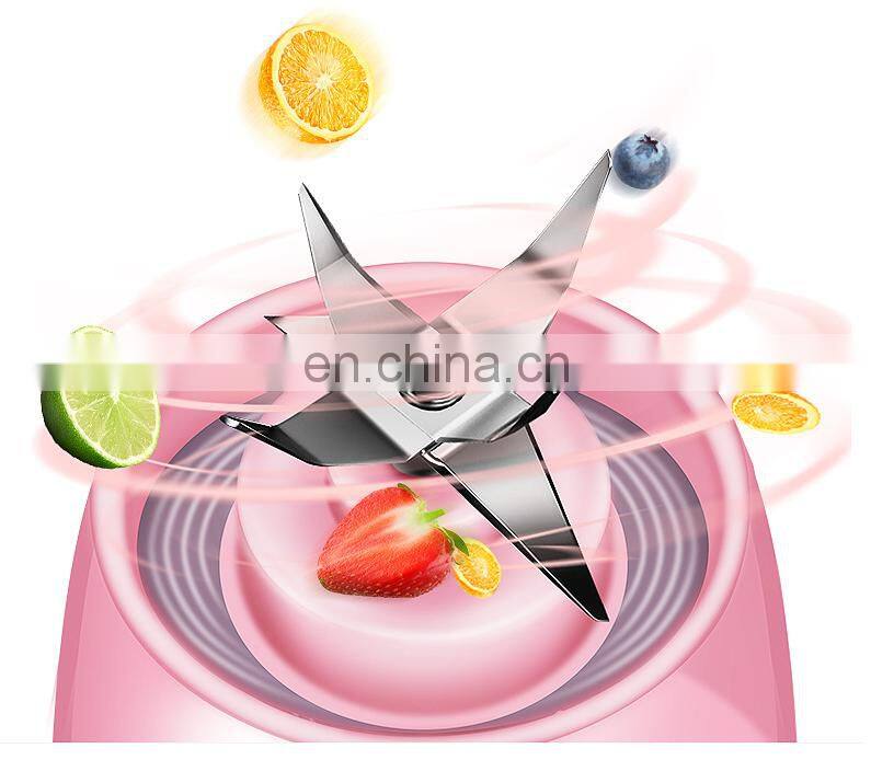4 Blades 6 Blades Portable Mini Mixer Blender Juicer