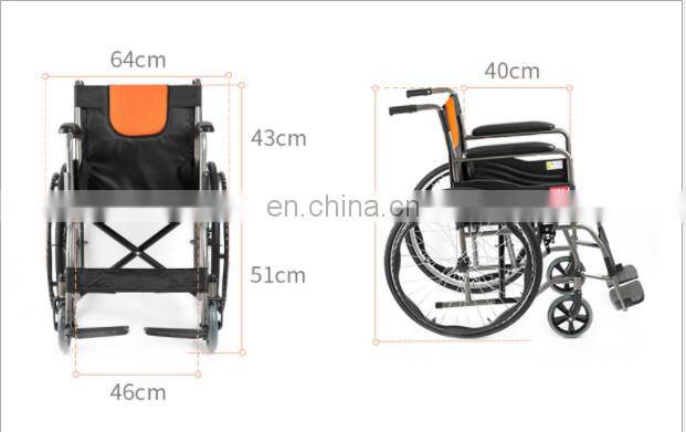 2021 New home full steel tube reinforced collapsible manual wheelchair