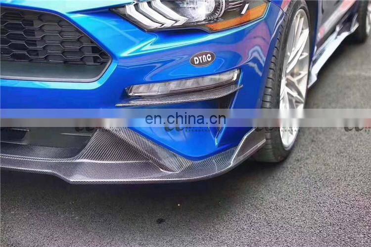 Hight quality and beautiful body kit suitable for 2018 Ford Mustang in CQCV style carbon fiber front lip rear lip side skirts
