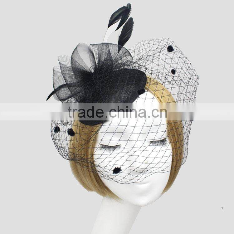 2015 New Coming Wedding/Party/Chirstmas Veil Hat Fascinator Headpieces