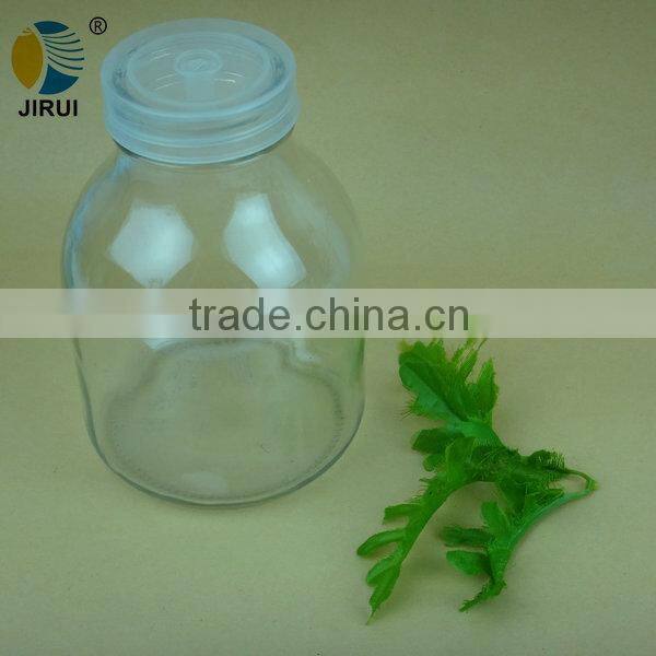 600ml plant tissue culture glass jar with plastic cap