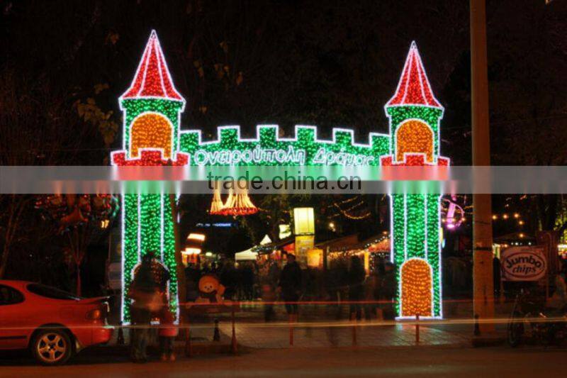 New style light christmas arch door for park