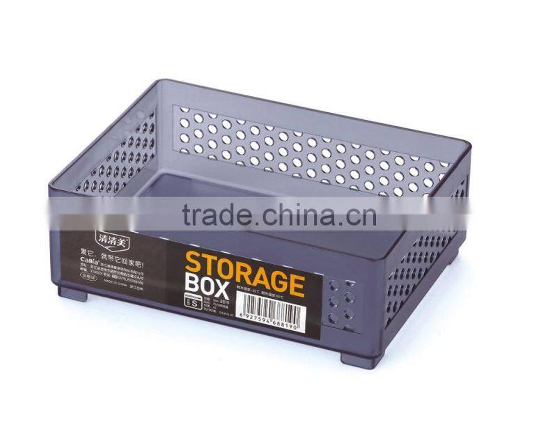 Multi-functional 3 partition Table Plastic Stationery Storage Box