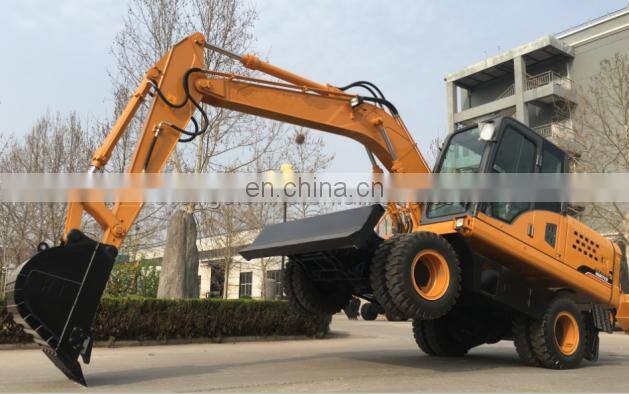 China Shandong factory price 13 ton wheeled excavator LX135-9A with standard 0.6m3 bucket