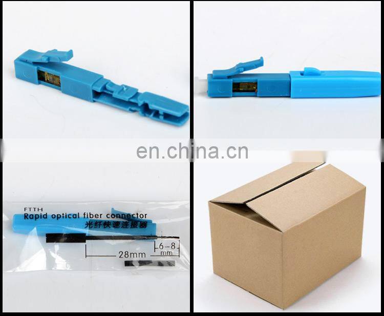 Flat/ Round cable quick adapter ftth Lc upc pre-polished field installable fast connector