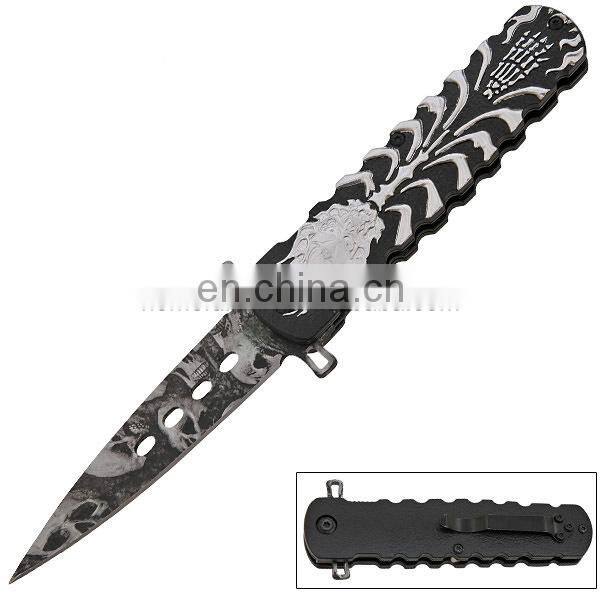 8.1 Inch aluminum handle stainless steel pocket folding outdoor survival knife