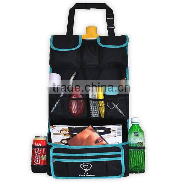 Durable Polyester Car Back Seat Organizer Deluxe Car Organizer With Custom Logo