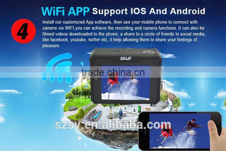 2015 High Quality And New Design 4K Wifi Sports Cameras New Sports cameras Manufacturer