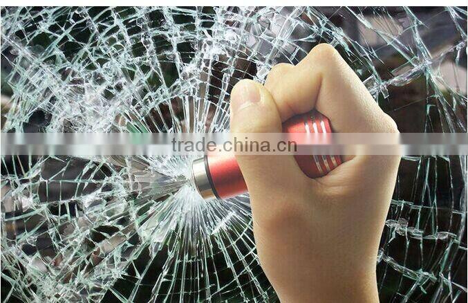 Dual ports car charger metal stainless steel with broken window hammer design