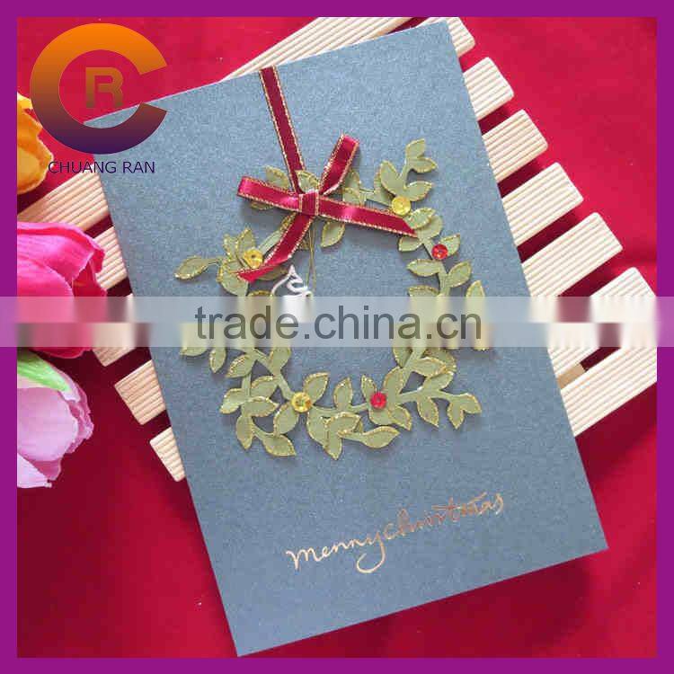2015 Wholesale Stock New Year Customizable Paper Crafts Marry Christmas Card