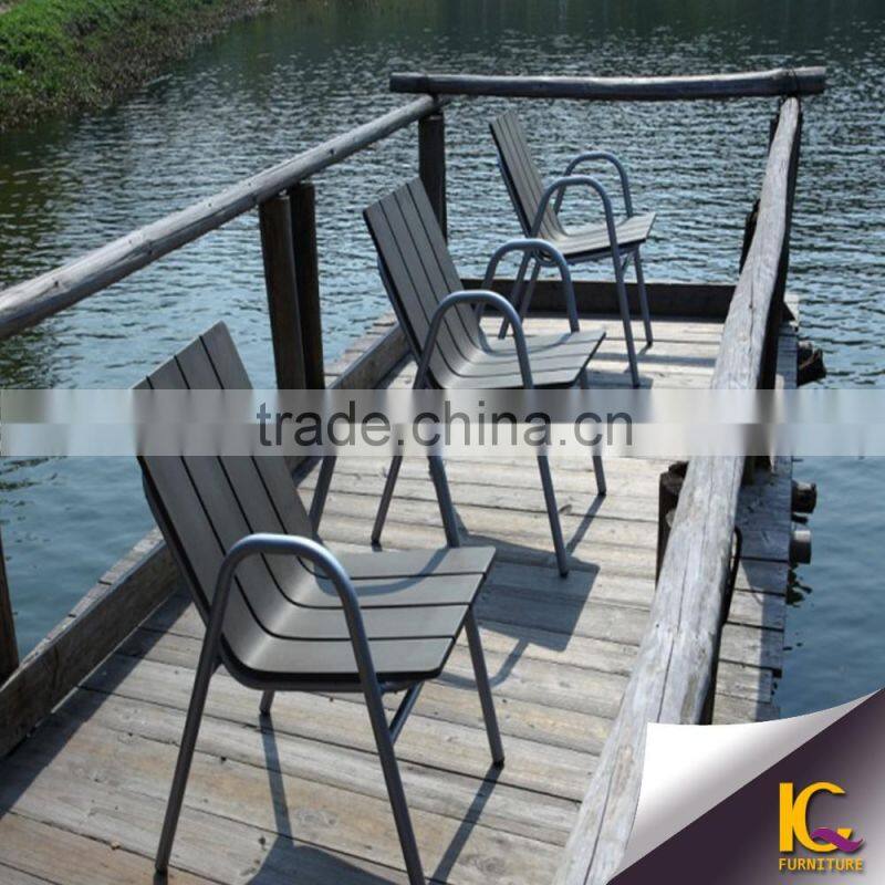 High quality aluminium frame product furniture garden chair wooden patio furniture