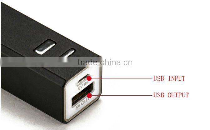 power bank with led charge indicator aluminum power bank 2600mAh